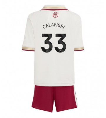 Arsenal Riccardo Calafiori #33 Tredjetrøje Børn 2025-26 Kortærmet (+ Korte bukser)